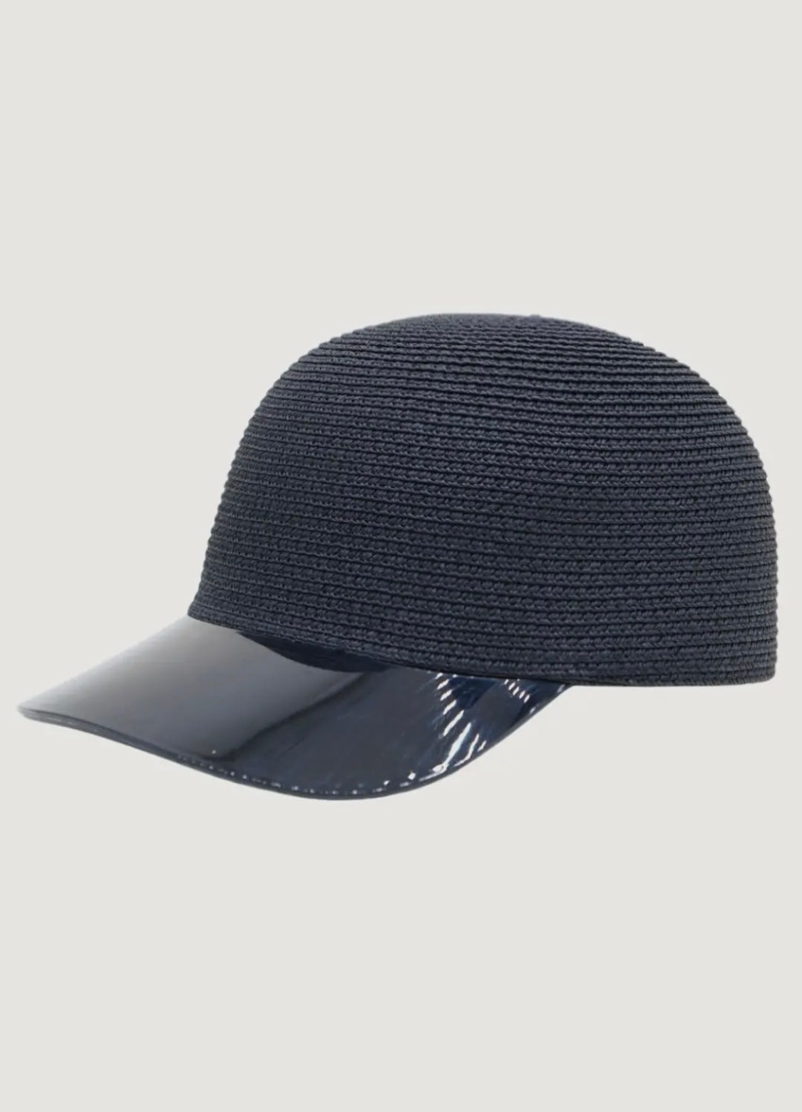 Amour Black Brim Straw Cap