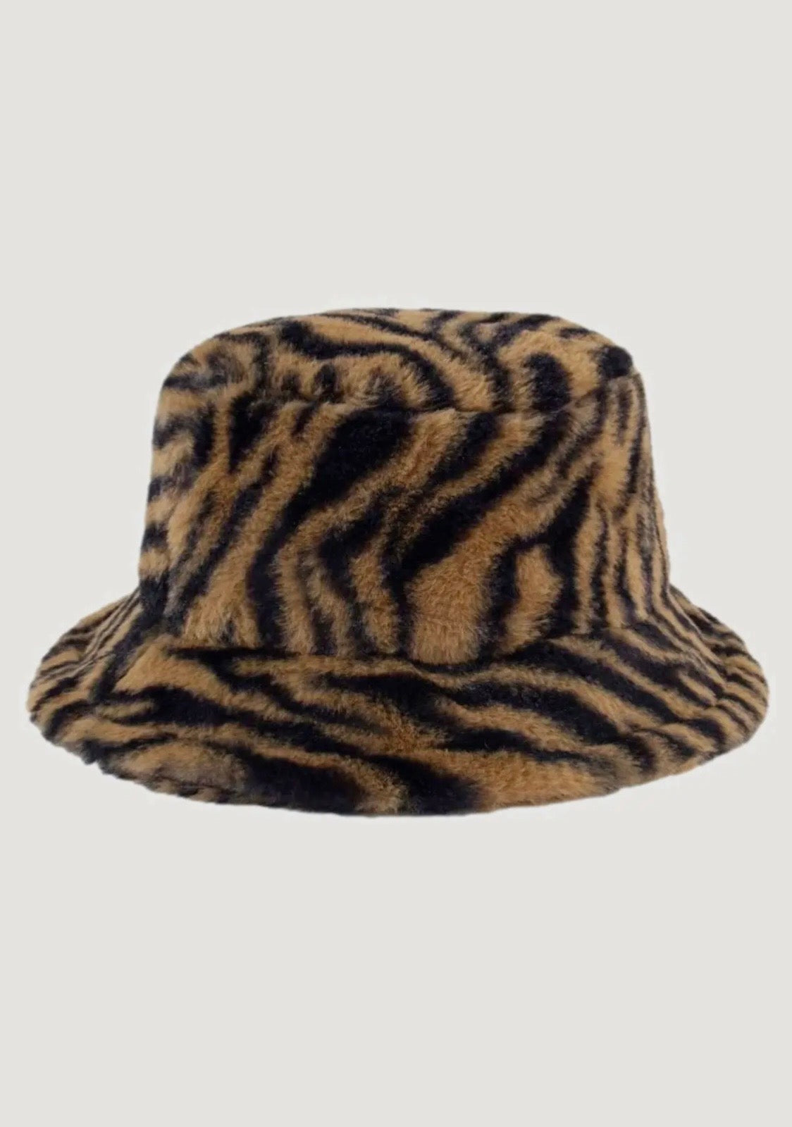 Amour Tiger Faux Fur Fuzzy Bucket