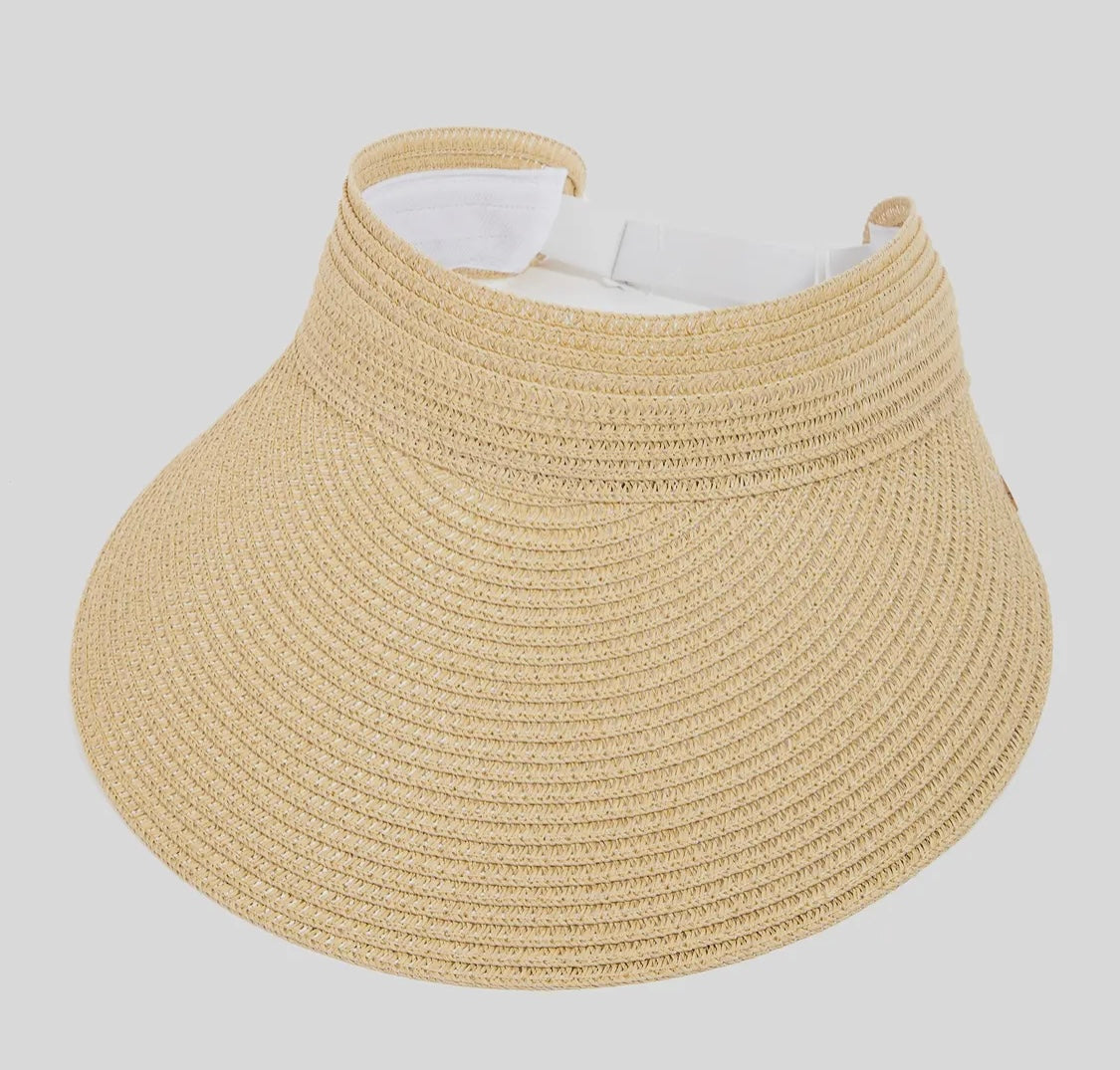Amour Sand Straw Visor