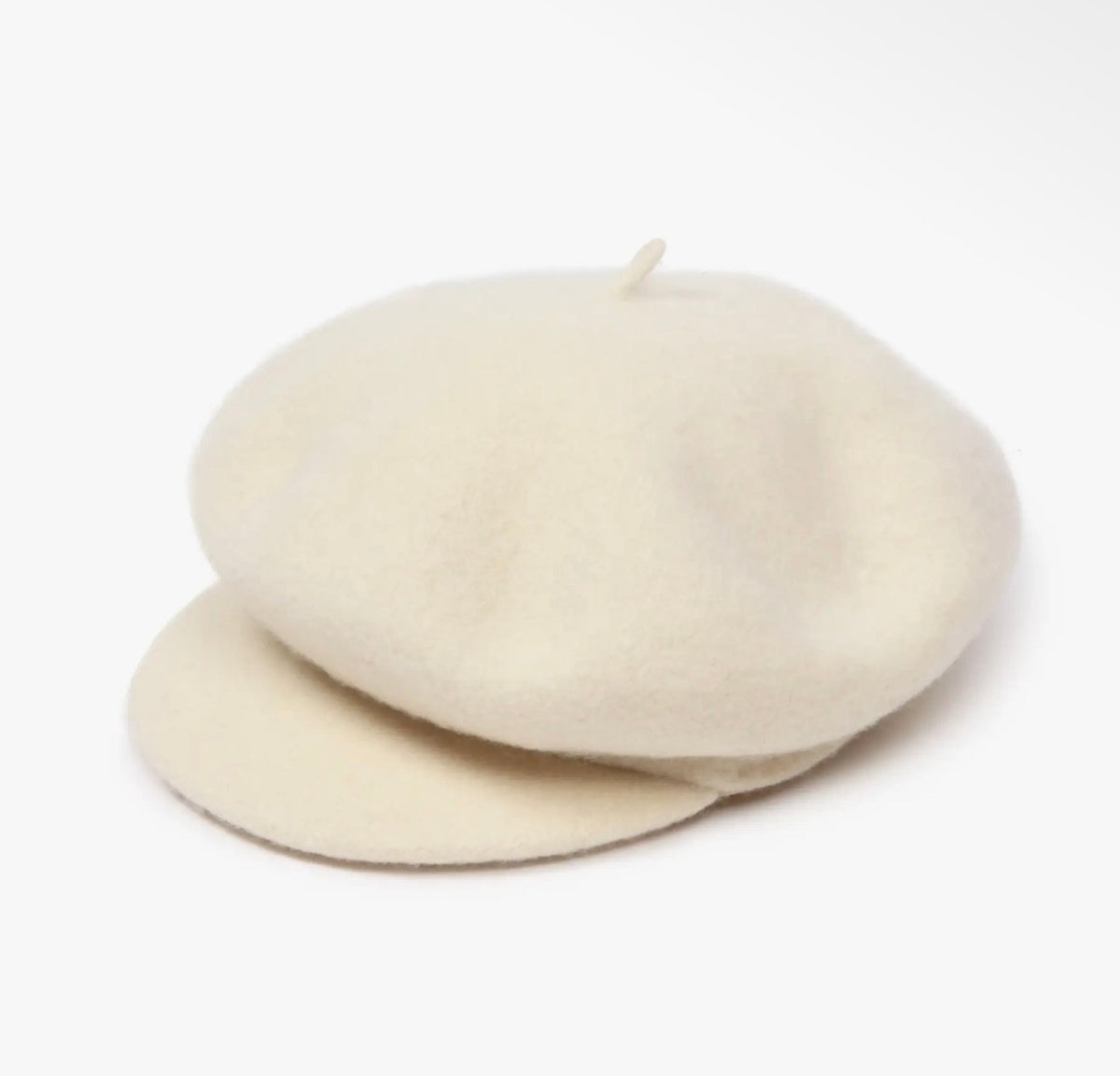 Amour Cream Cabbie Wool Woven Cap