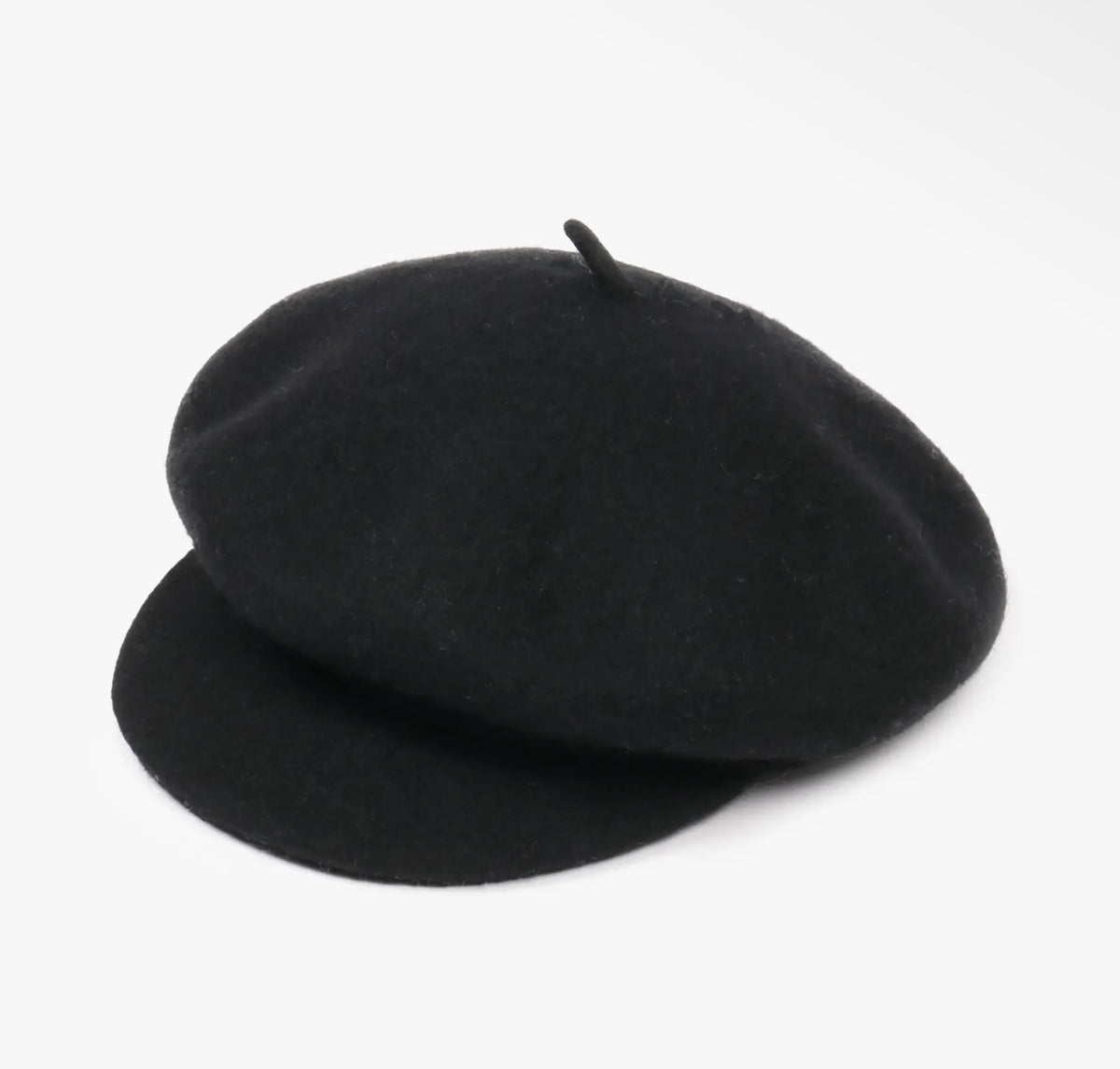 Amour Black Cabbie Wool Woven Cap
