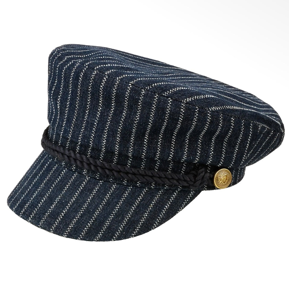 Amour Dark Denim Pin Stripe with Rope Fisherman Cap