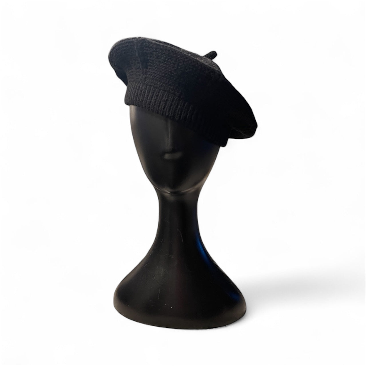 Amour Black Knitted Beret
