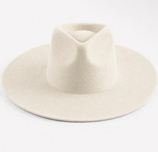 Amour Ivory Wide Brim Fedora