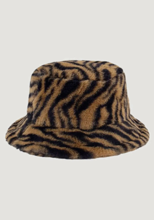 Amour Tiger Faux Fur Fuzzy Bucket