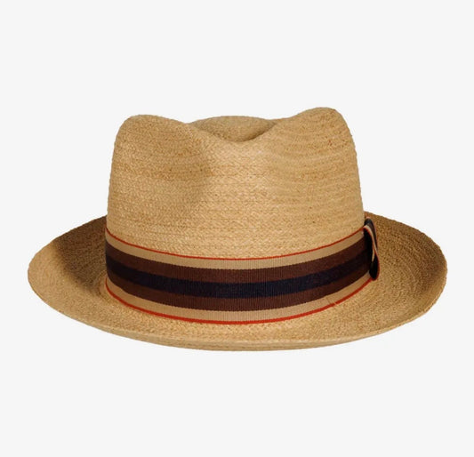 Amour Natural Woven Straw Fedora Style Oslo