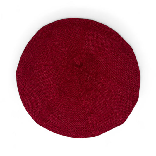 Amour Wine Knitted Beret