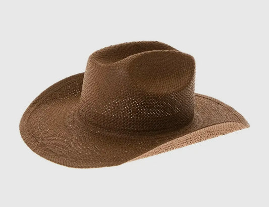 Amour Handwoven Brown Straw Cowboy