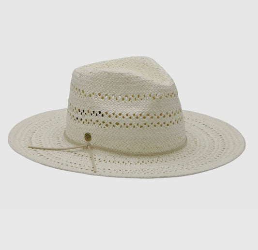 Amour White Wide Brimmed Resort Paper Straw