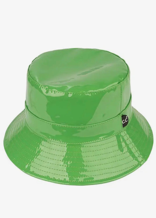 Amour Kelly Green Shiny Rain Bucket