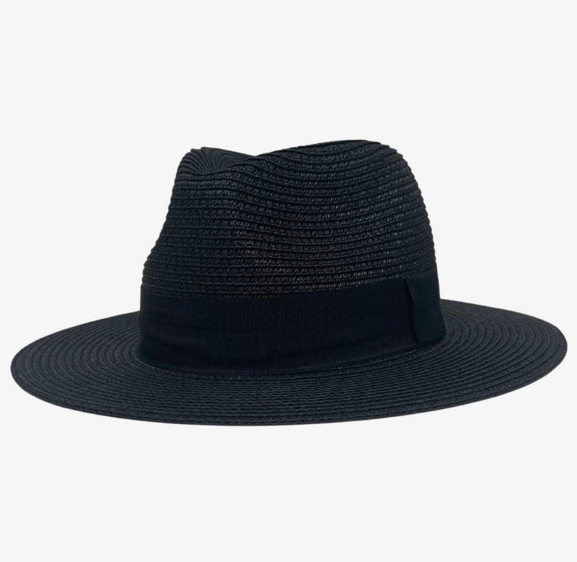 Amour Black Safari Fedora Straw