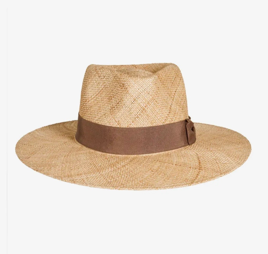 Amour Tan Safari Straw with Brown Band