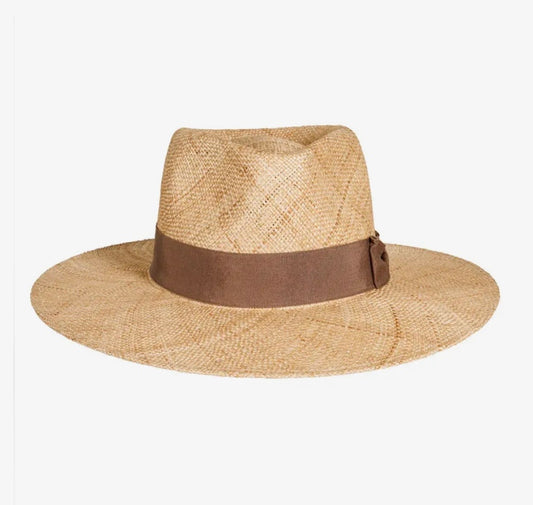Amour Tan Safari Straw with Brown Band