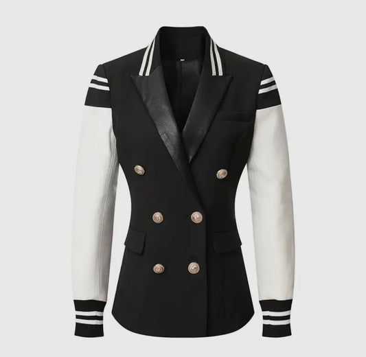 Amour Varsity Faux Leather Jacket