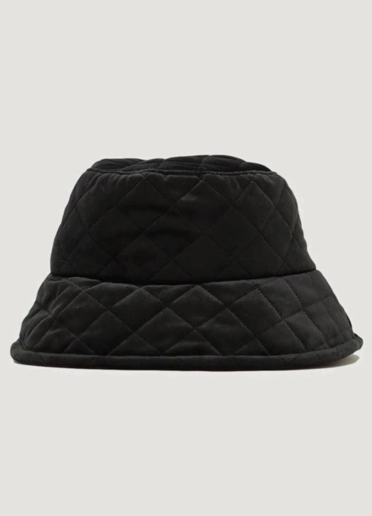 Amour Black Quilted Soft Plush Bucket
