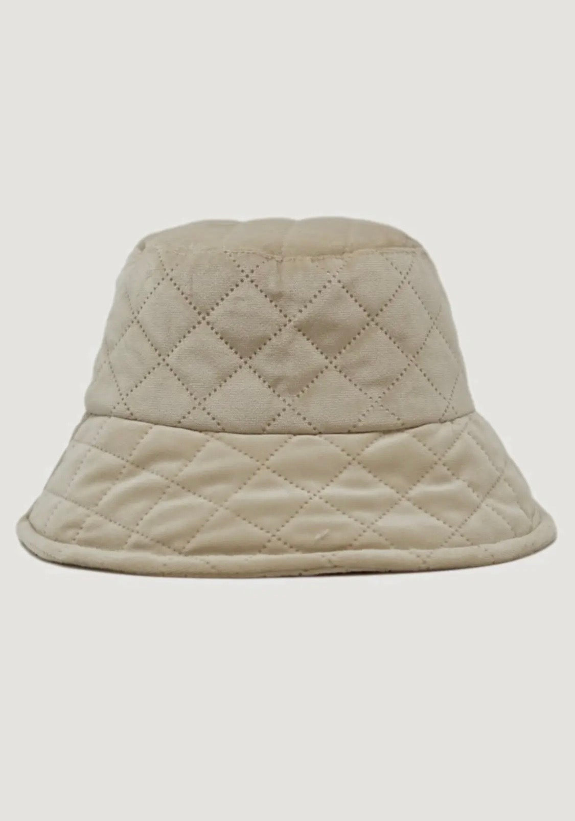 Amour Beige Quilted Soft Plush Bucket