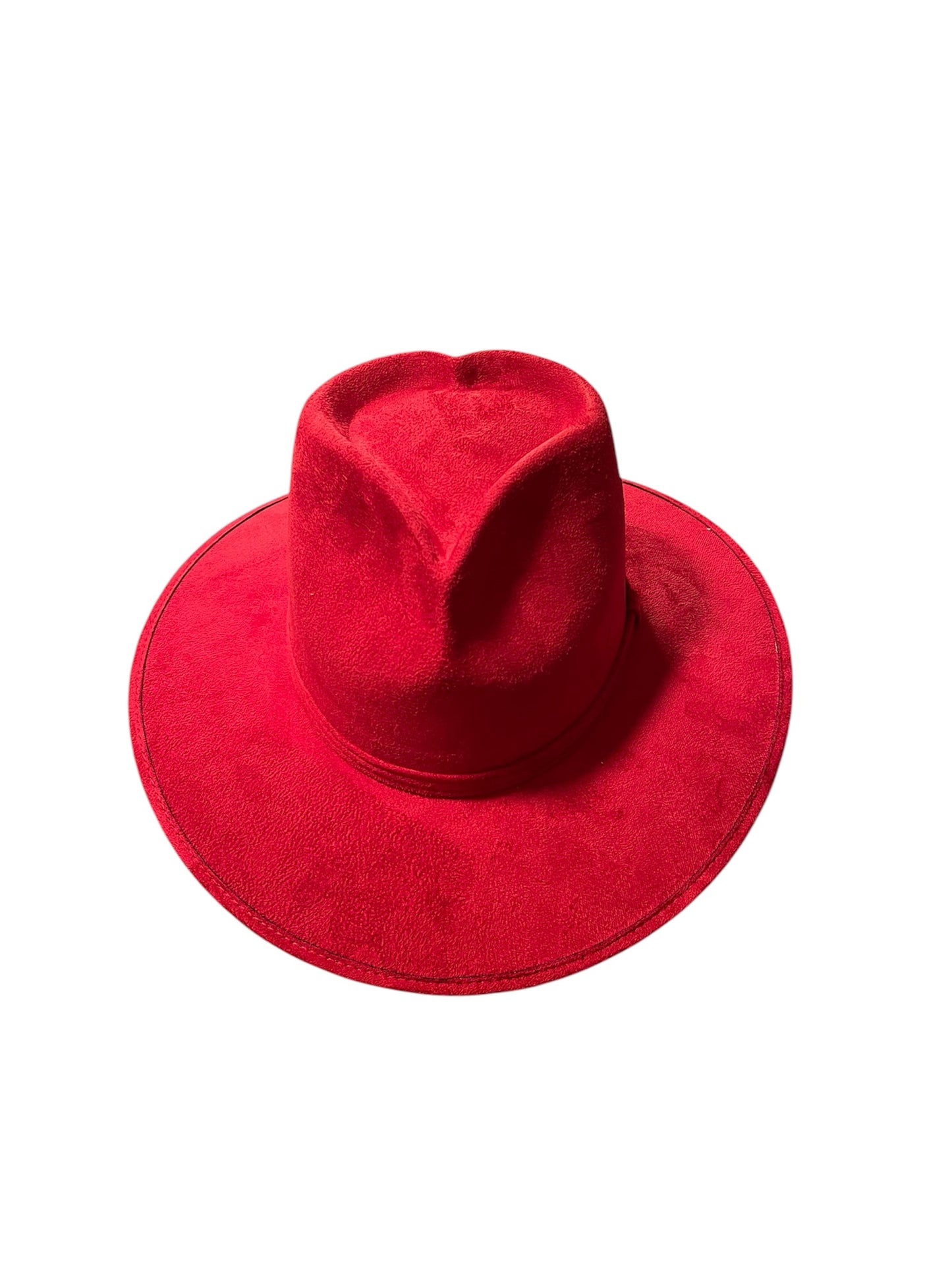 Amour Red Vegan Suede Rancher with Heart Crown