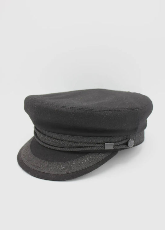 Amour Black Sailor Wool Cap